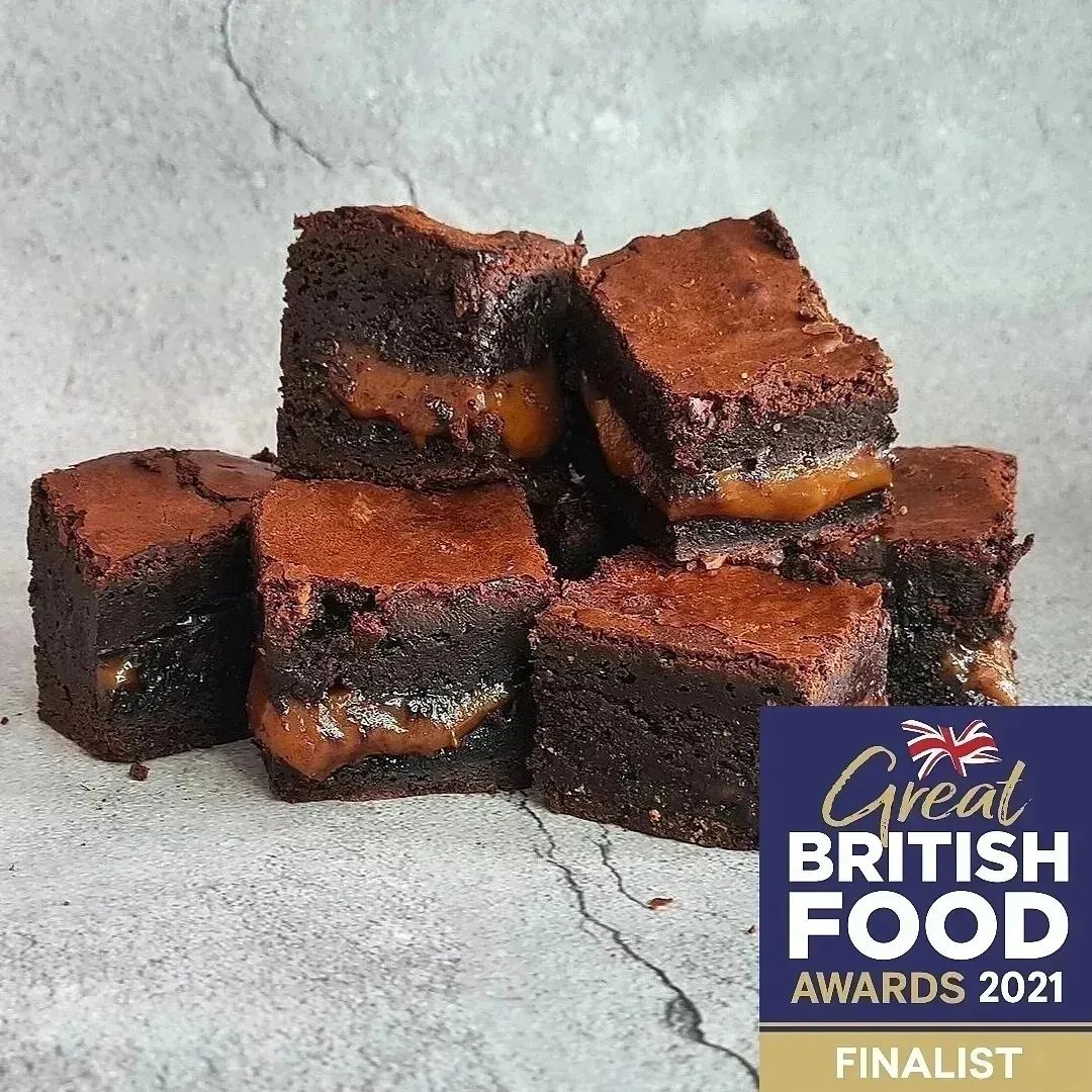 Choco Works Gluten-Free Salted Caramel Brownies